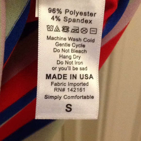 SALE NWOT S Lularoe Gigi- mint, red, blue stripes - Picture 4 of 4